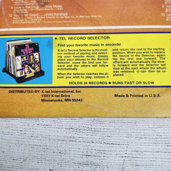 Various – Power House - 1976 - K-Tel TU 2460 Vinyl LP VG - 20 Hits - 20 Stars - Picture 6 of 11